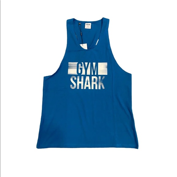 Gymshark Logo Strip Graphic Stringer - Sea Teal - Men’s Size: Medium - Picture 1 of 5